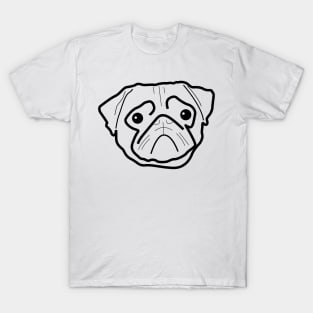 Line Pug Dog T-Shirt